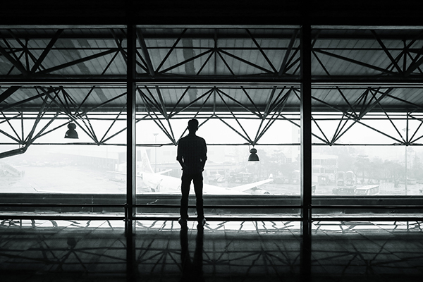 Man in airport