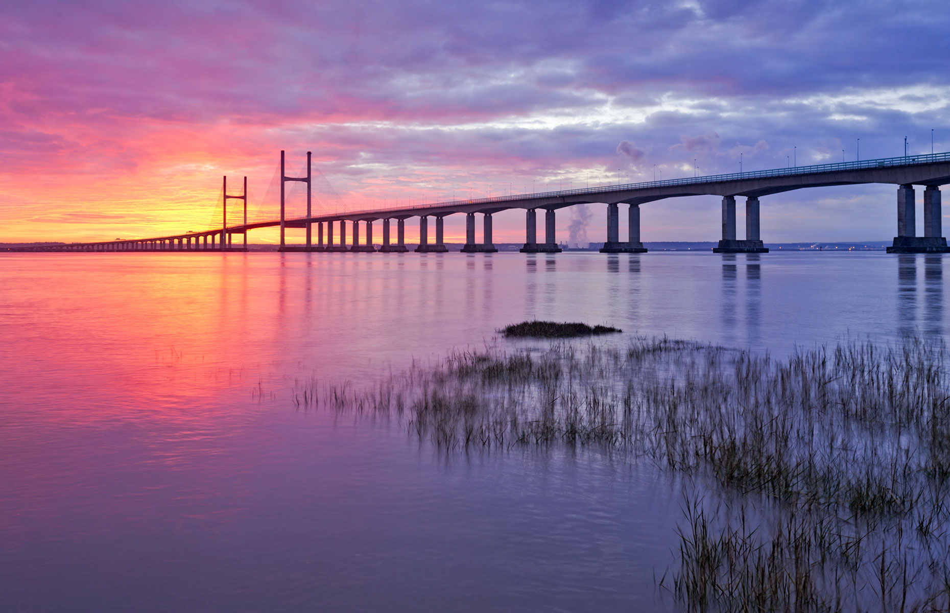 Prince of Wales Bridge connecting Wales and England