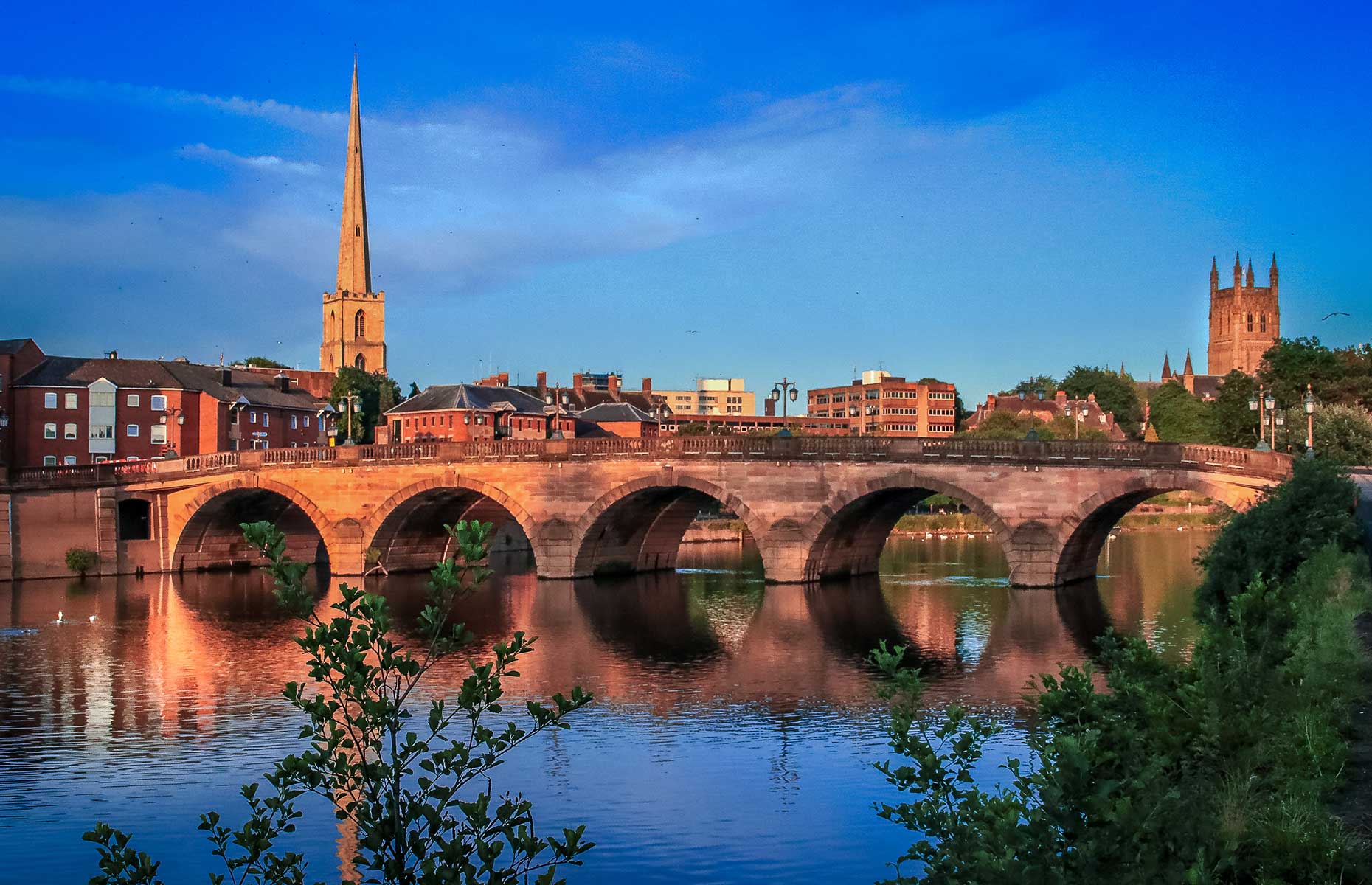 Worcester viewed from the River Severn (Image: Harry_W/Shutterstock)