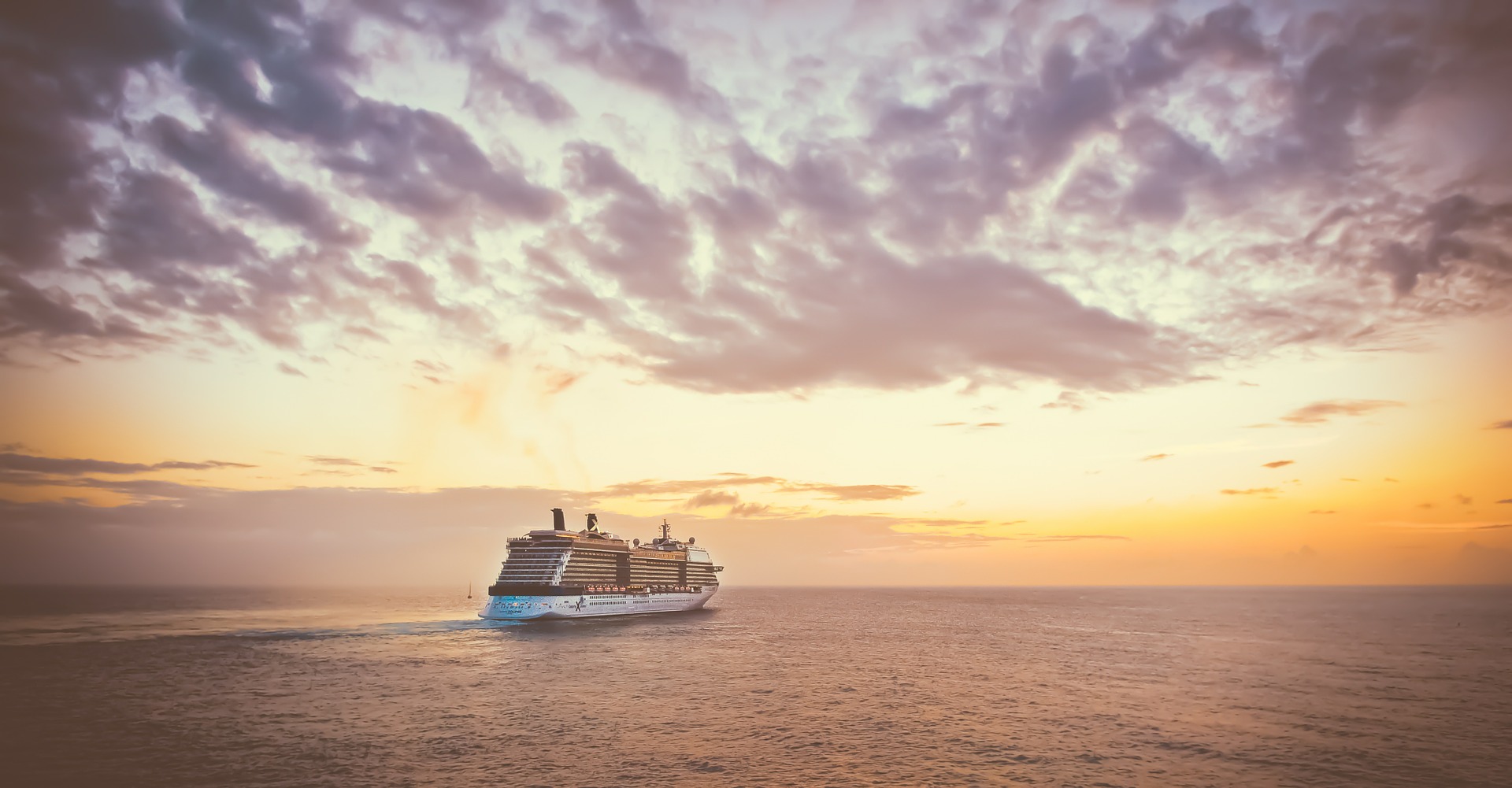 Cruise ship in ocean