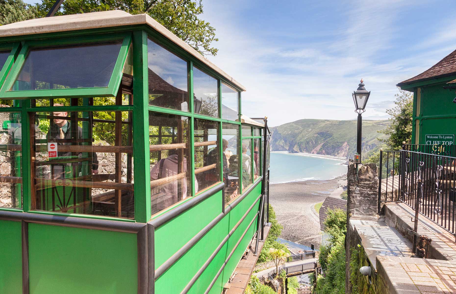 Lynton and Lynmouth railway looking down towards the harbour (travellight/Shutterstock)