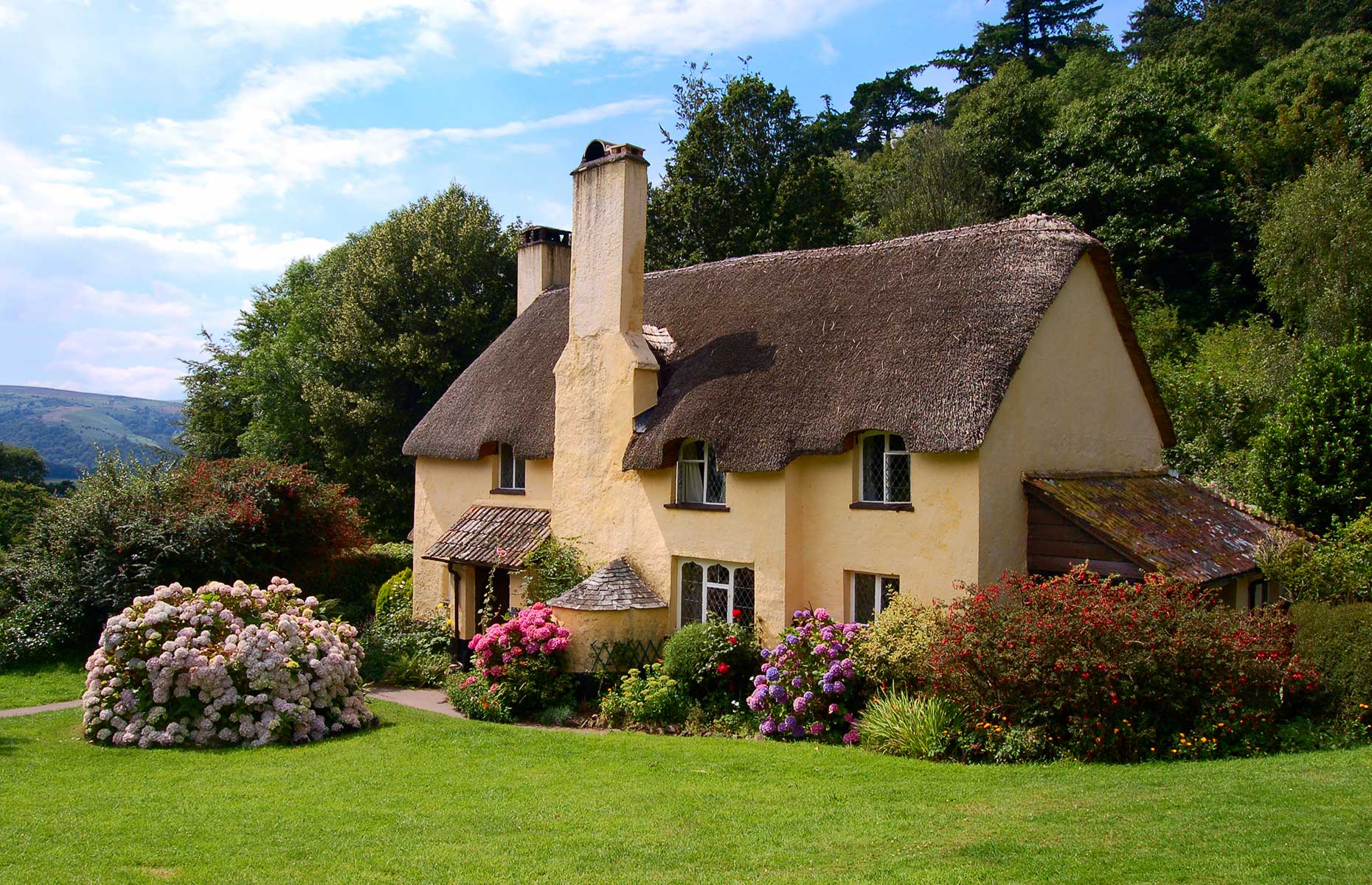 Thatched cottage in the village of Selworthy, Exmoor National Park (bbofdon/Shutterstock)