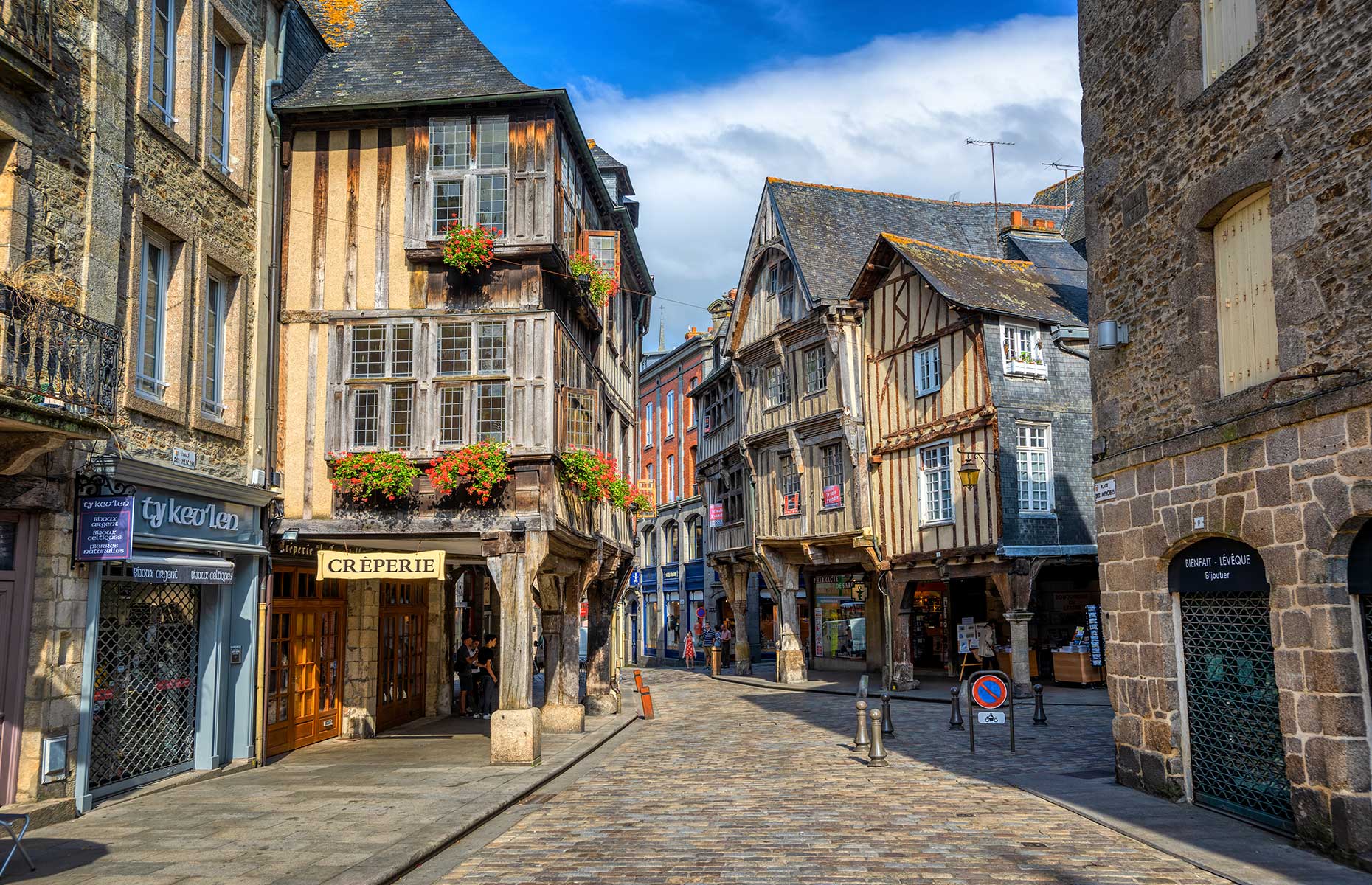 Half-timbered buildings in Dinan (Image:Boris Stroujko/Shutterstock)