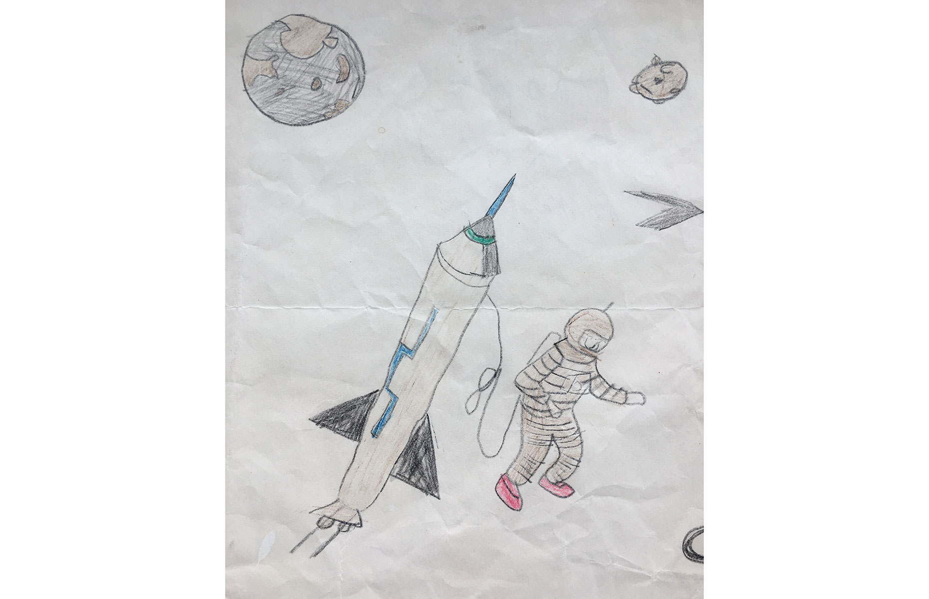 Astronaut Steve Smith's childhood drawing (Image: Courtesy of Steve Smith)