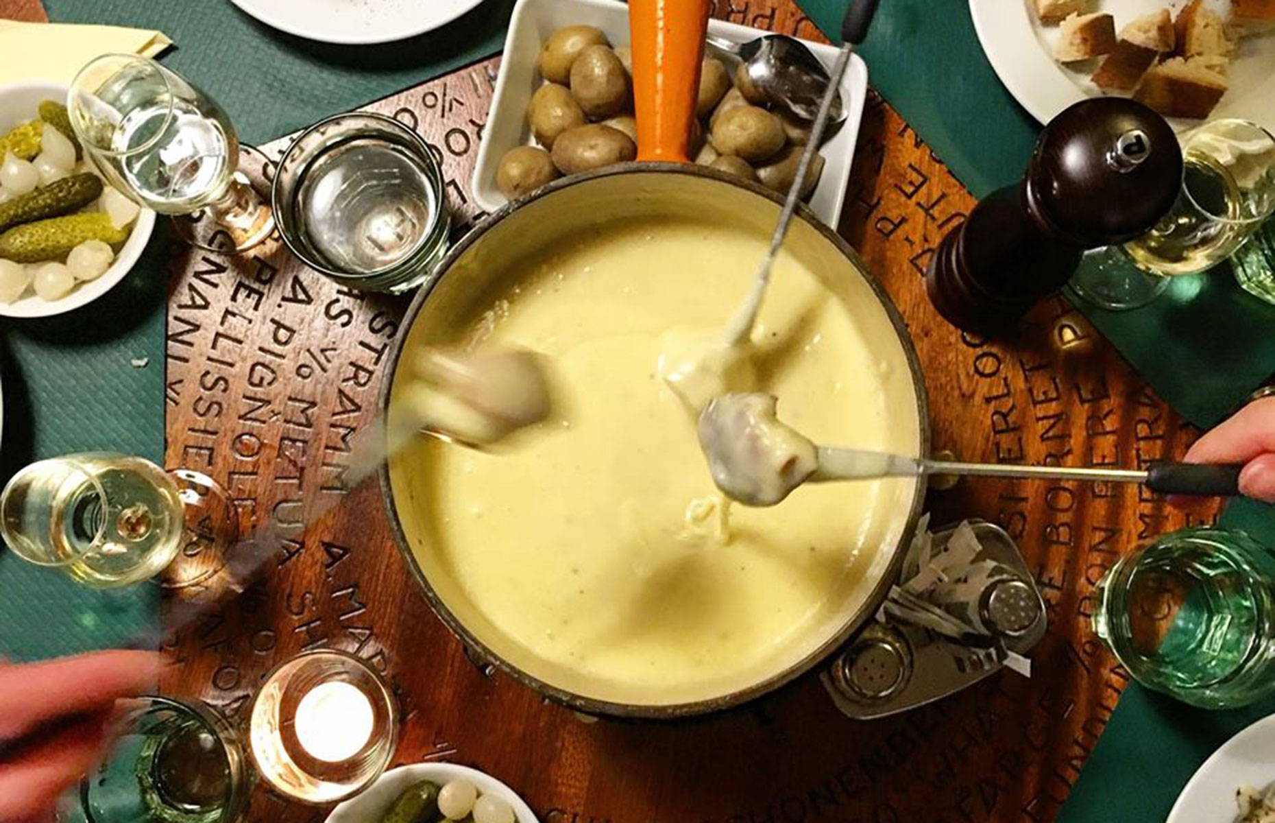 Pinte Besson's fondue is a Lausanne institution