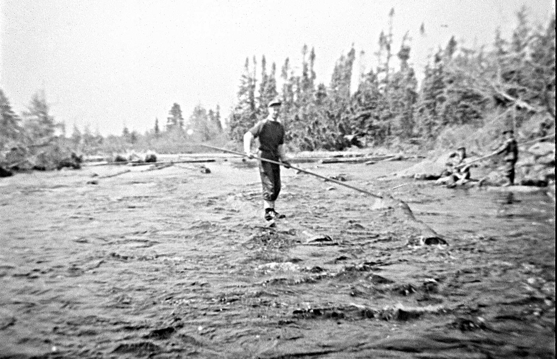 Stanley Scott at the Barrington River log drive, 1956. Image: Darren Hudson/Wild Axe Productions