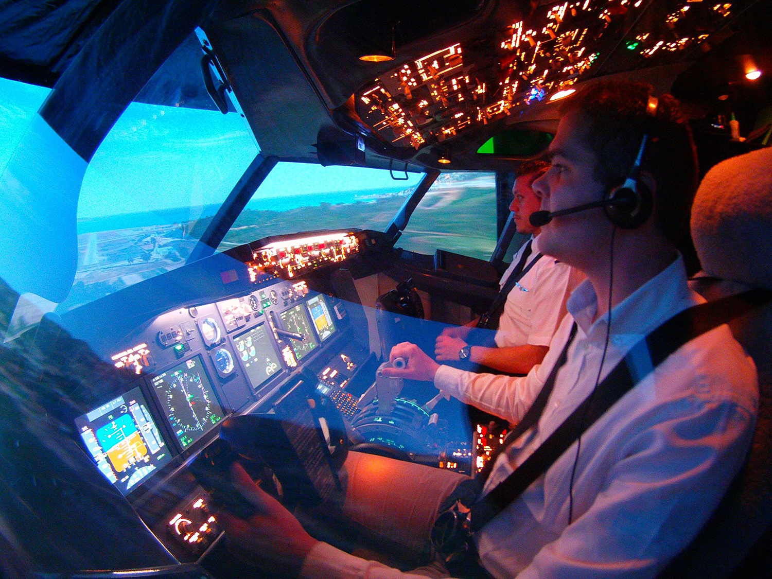 Flight simulator, London