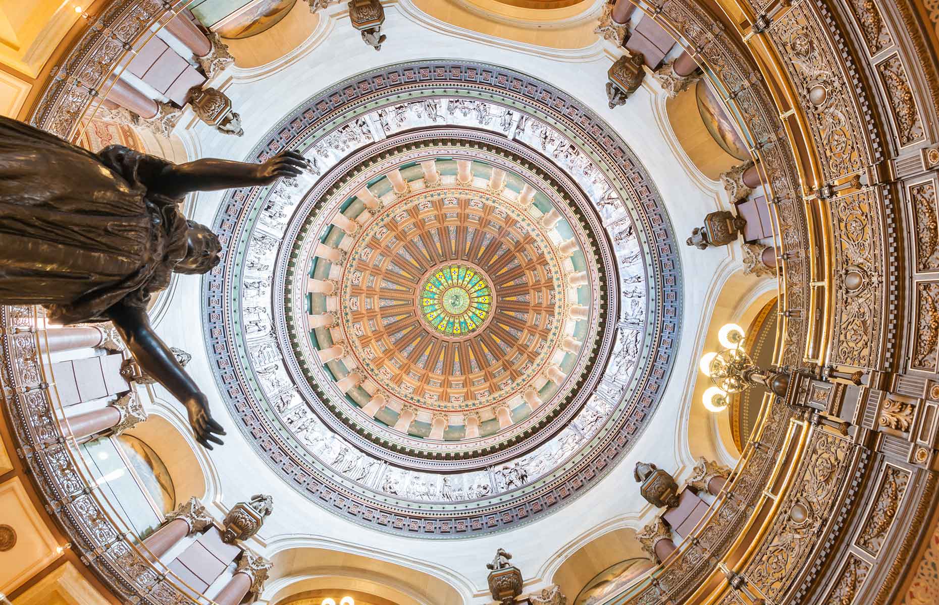 Dome at the State Capitol, Springfield, Illinois