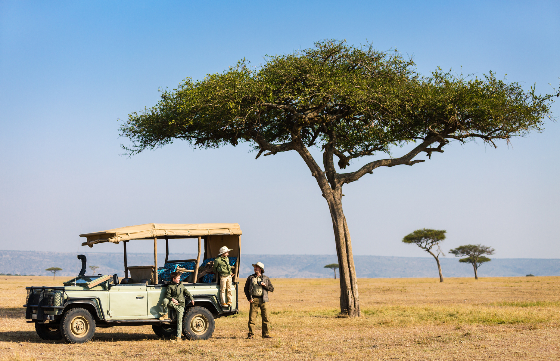 Family on safari