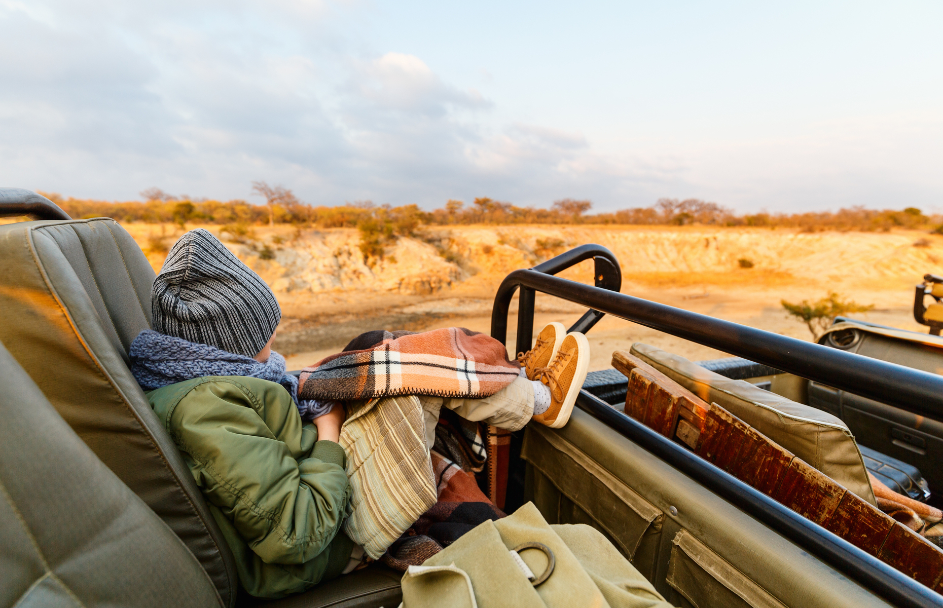 Warm clothing on safari