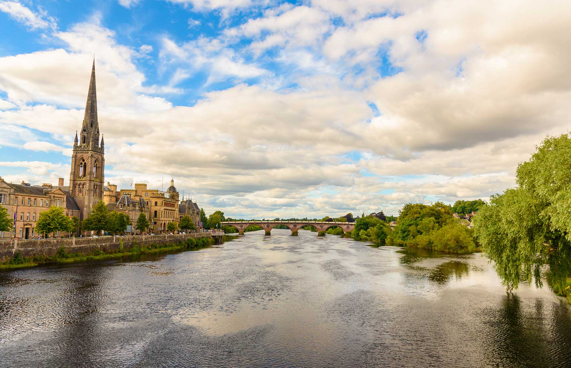 City of Perth, Scotland, a stop on the Heart 200 road trip route (Image: Marco Bicci/Shutterstock)