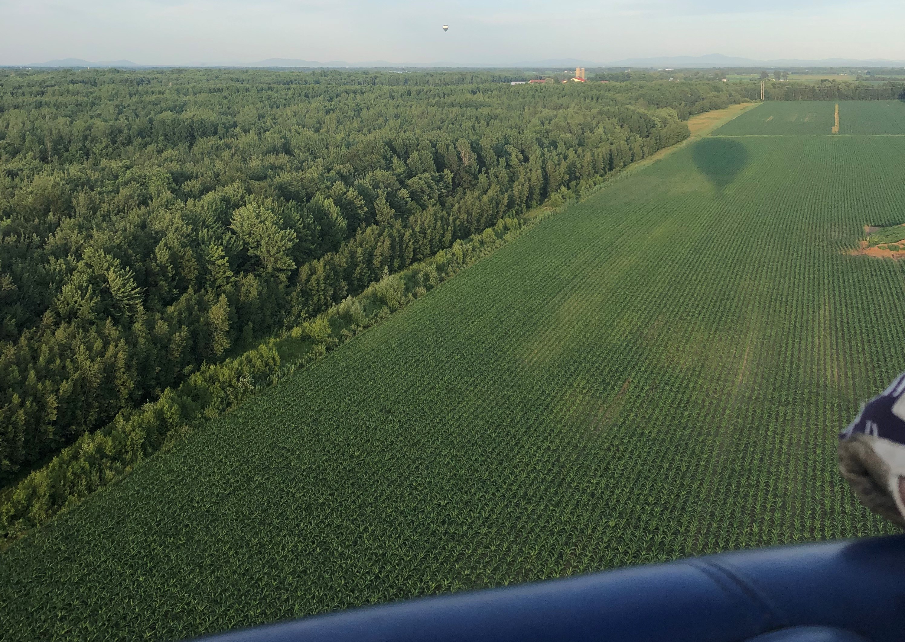 View from hot air balloon