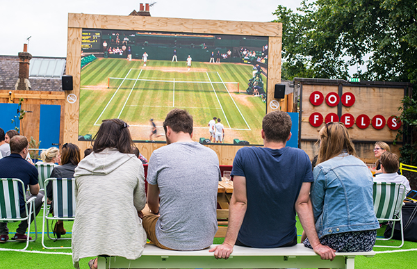 Watching Wimbledon outdoors