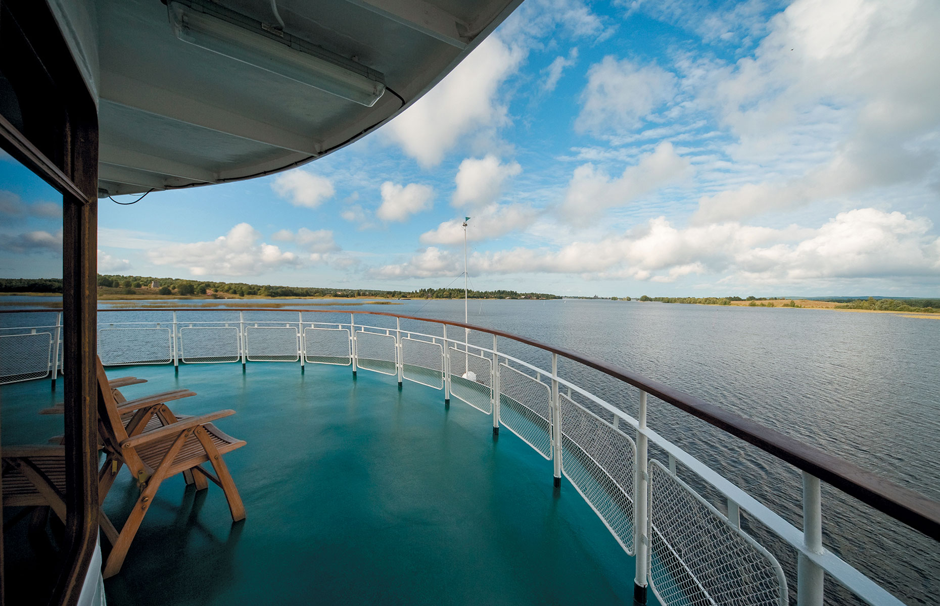 Volga Dream's deck is the perfect spot to watch the world go by (Courtesy of Volga Dream)