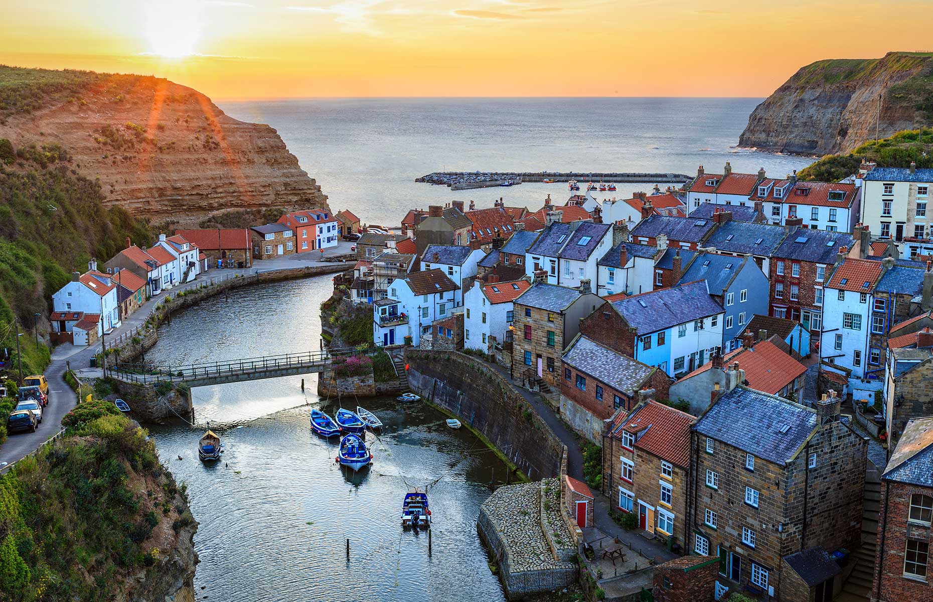 Staithes at sunrise (Image: Lukasz Pajor/Shutterstock)