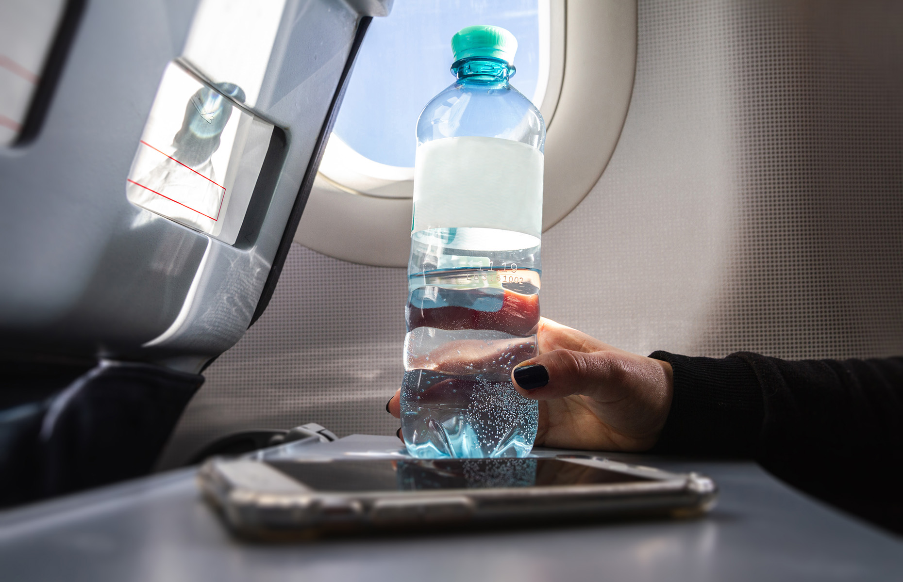 Water in a plane (Image: Longfin Media/Shutterstock)