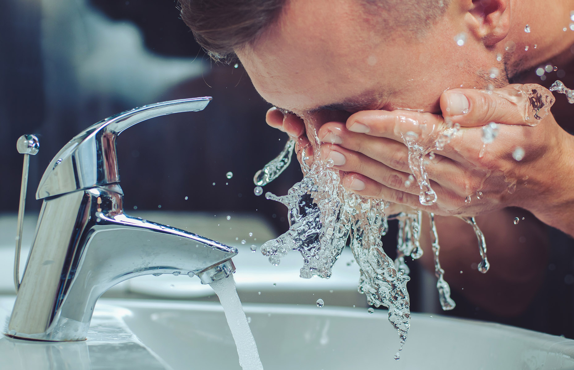 Man washing face (Image: George Rudy/Shutterstock)