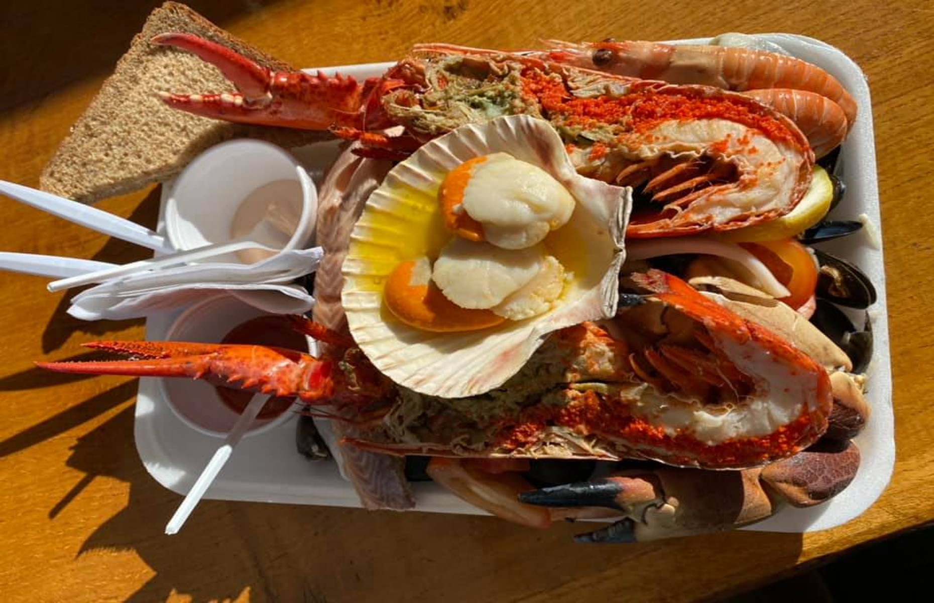 A plate of seafood at Oban Seafood Hut (Image: Oban Seafood Hut/Facebook)