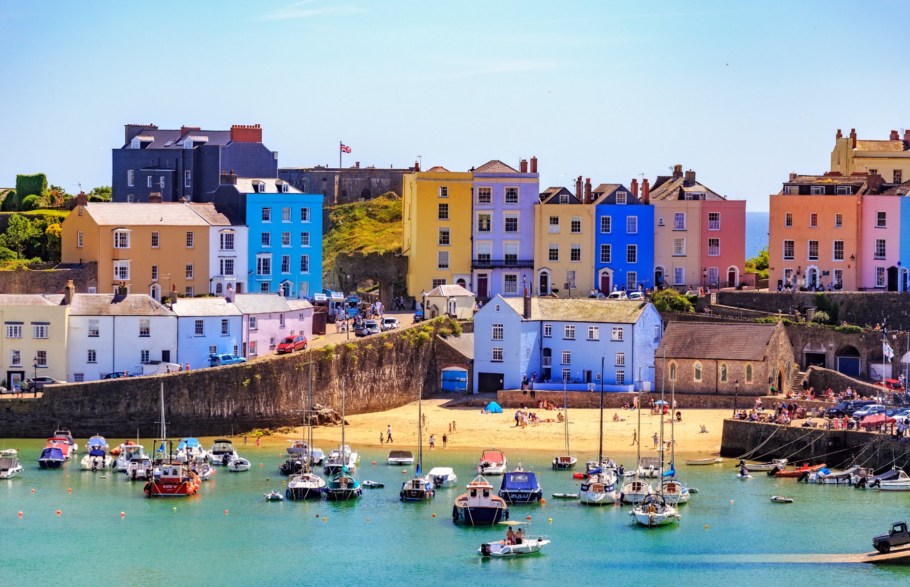 Tenby harbour with colourful houses (Image: Lukasz Pajor/Shutterstock)