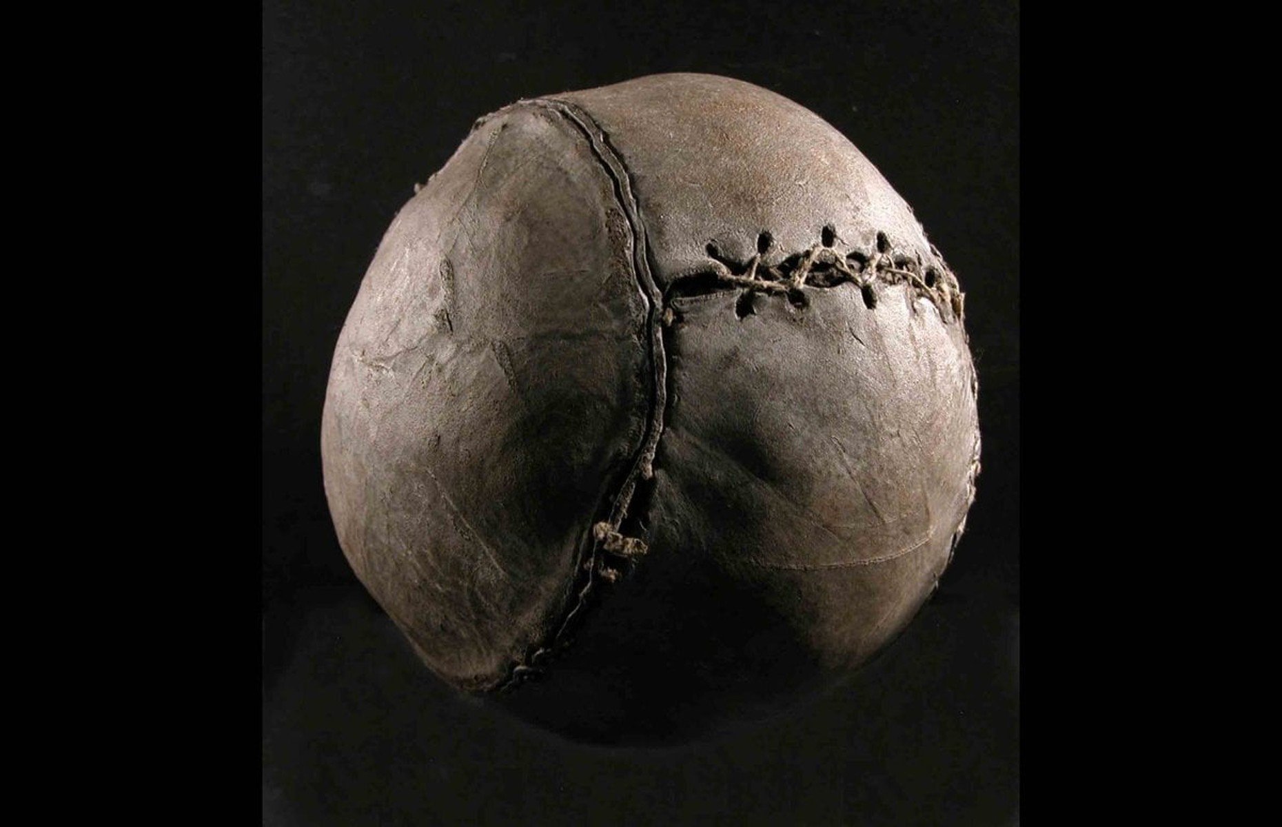 The world's oldest football displayed at The Stirling Smith Art Gallery and Museum (Image: The Stirling Smith Art Gallery and Museum/Facebook)
