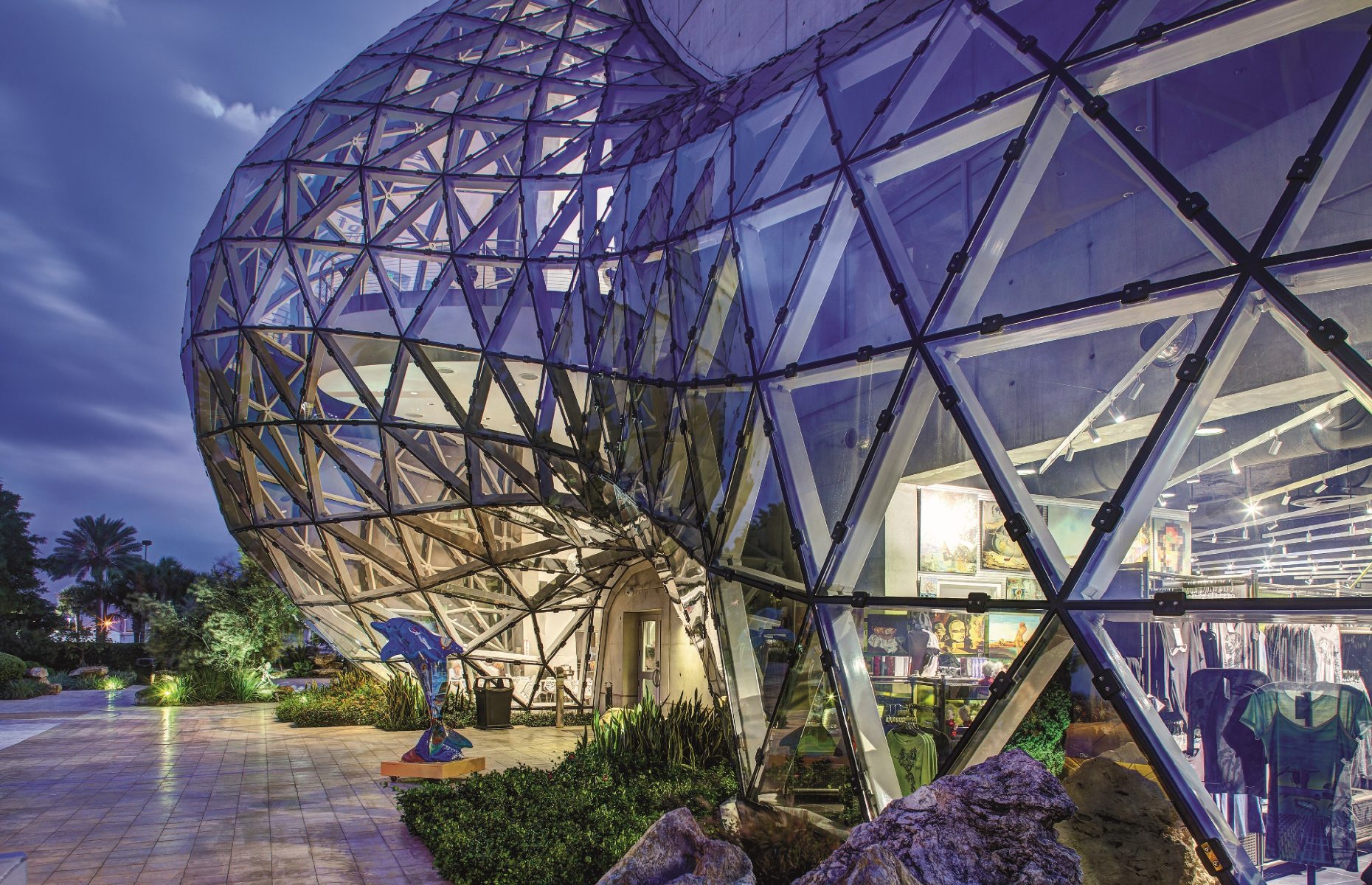 The crystal style architecture at the back of the Dali Museum (Image: Courtesy of VisitStPeteClearwater.com)