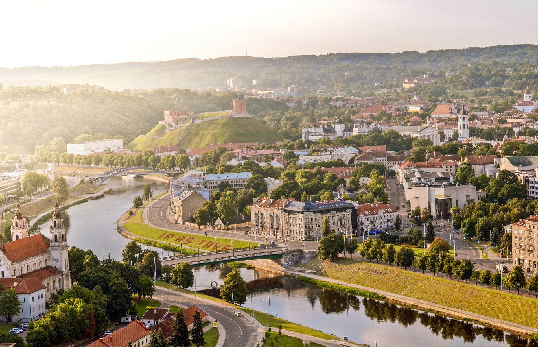 Vilnius old town and river