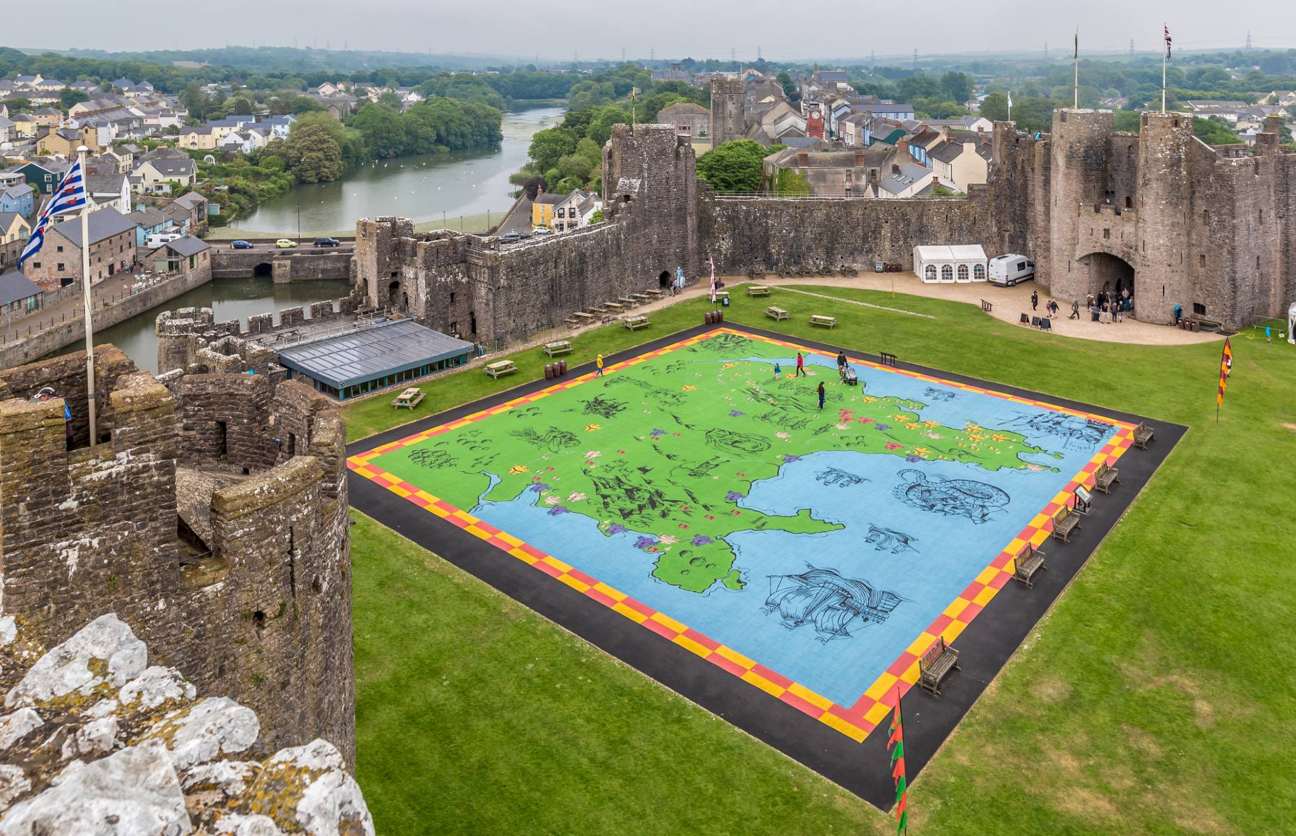 The interactive map on Pembroke Castle's grounds (Image: Alexey Fedorenko/Shutterstock)