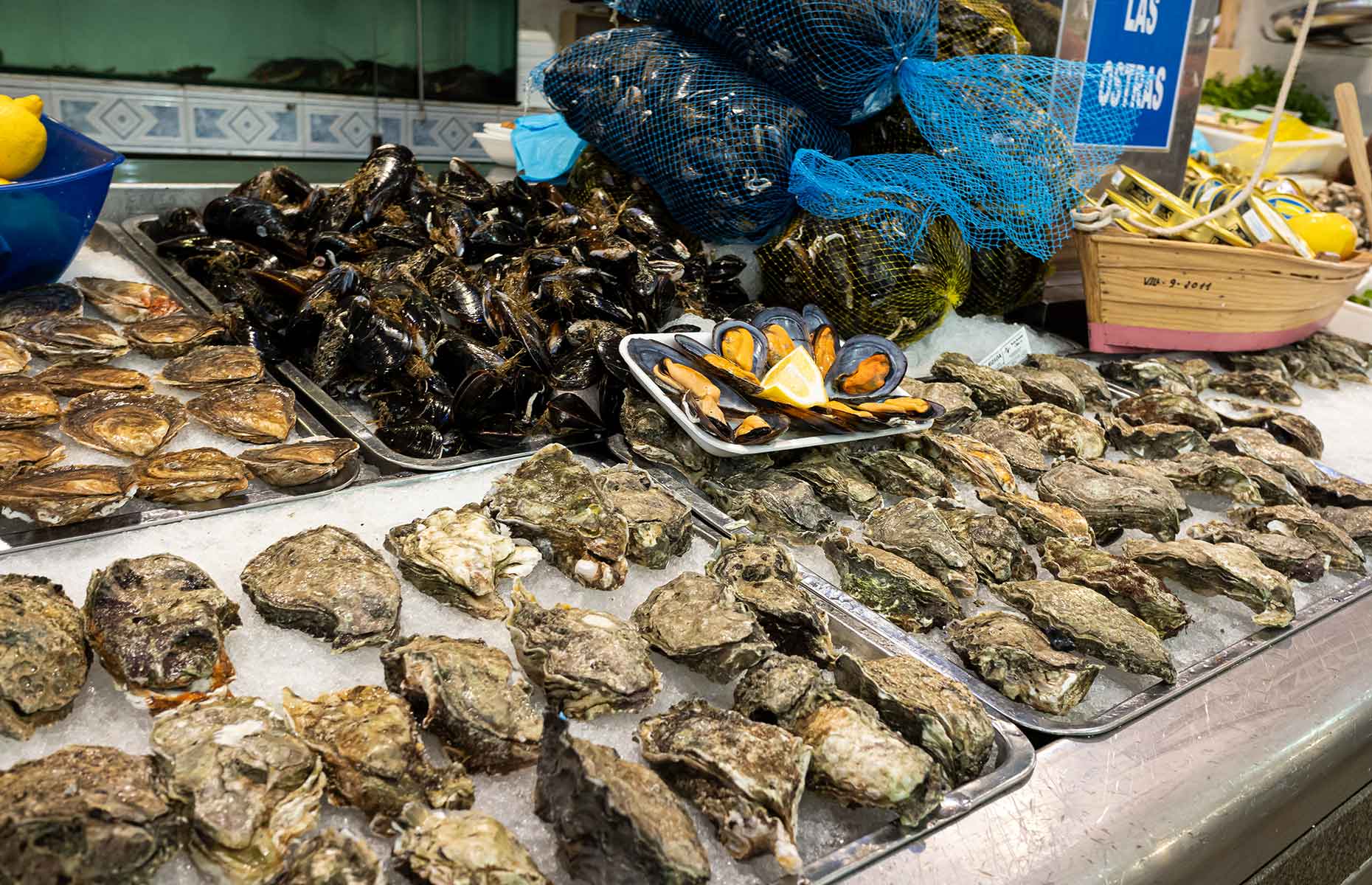 Food market in Santiago de Compostela, Spain (Image: VicVa/Shutterstock)