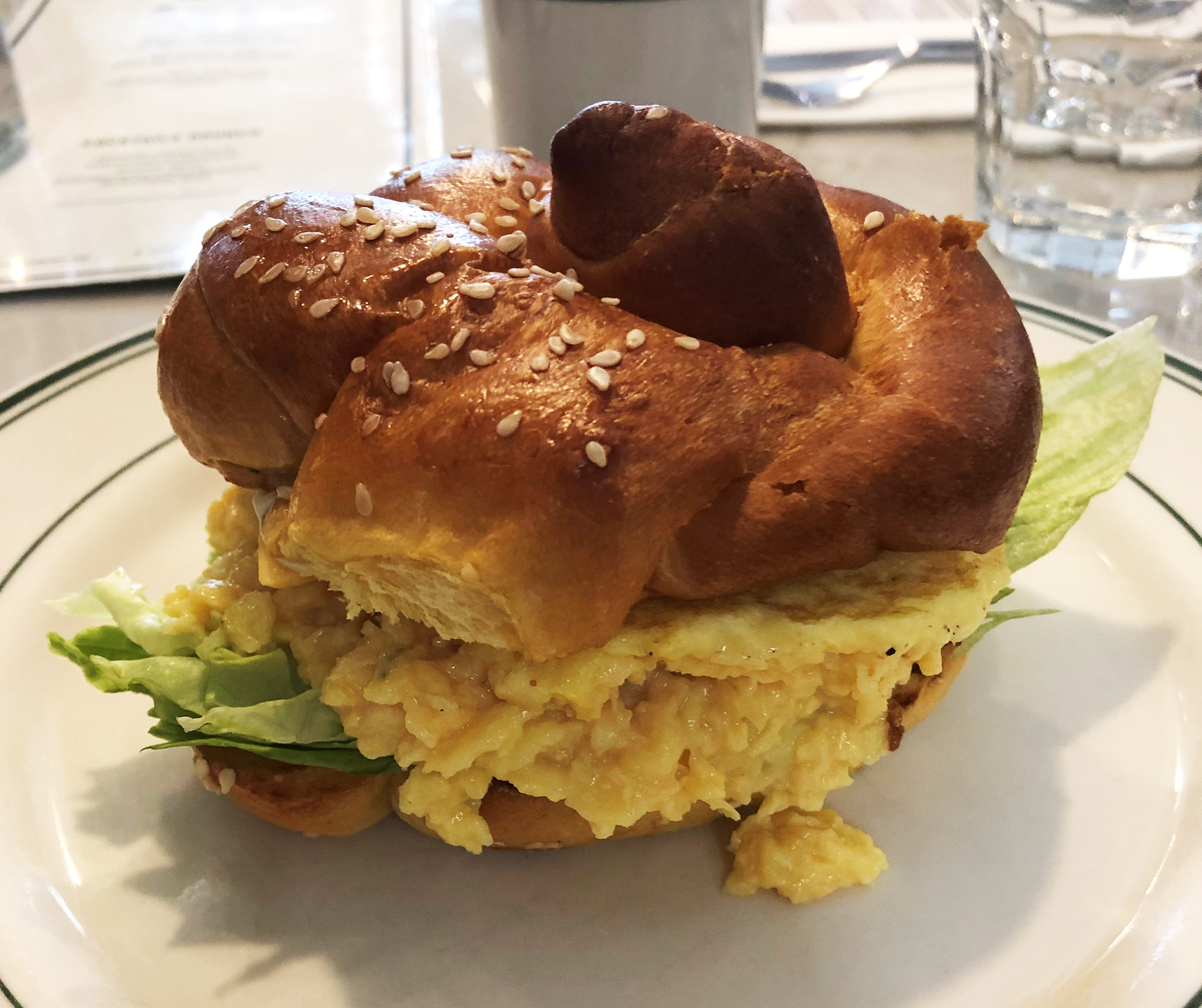 Challah sandwich at Arthurs Nosh Bar