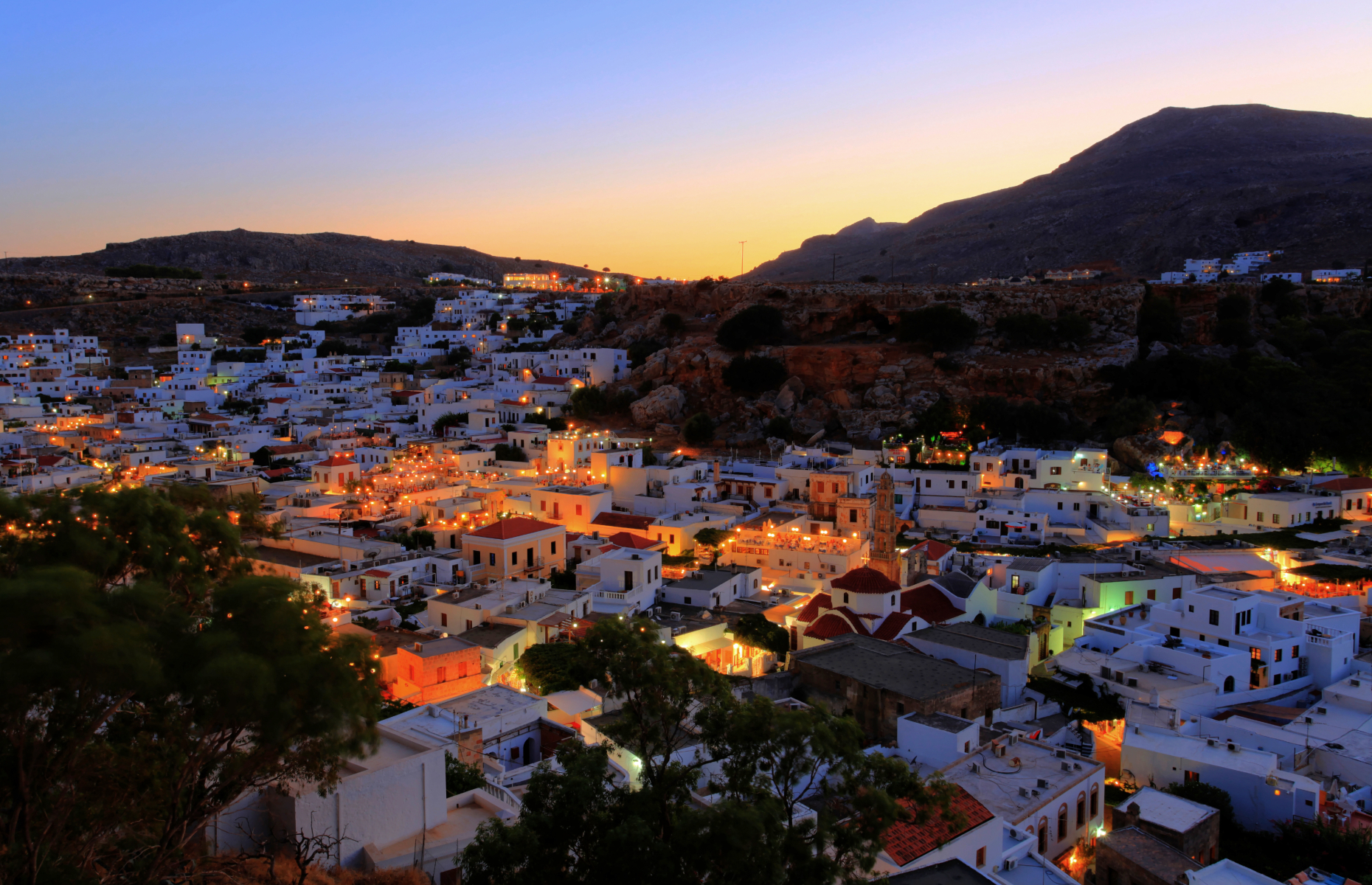Lindos at night (Ollie Taylor/Shutterstock)