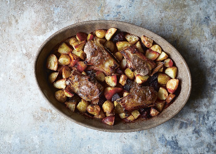 Rhubarb and ginger lamb chops