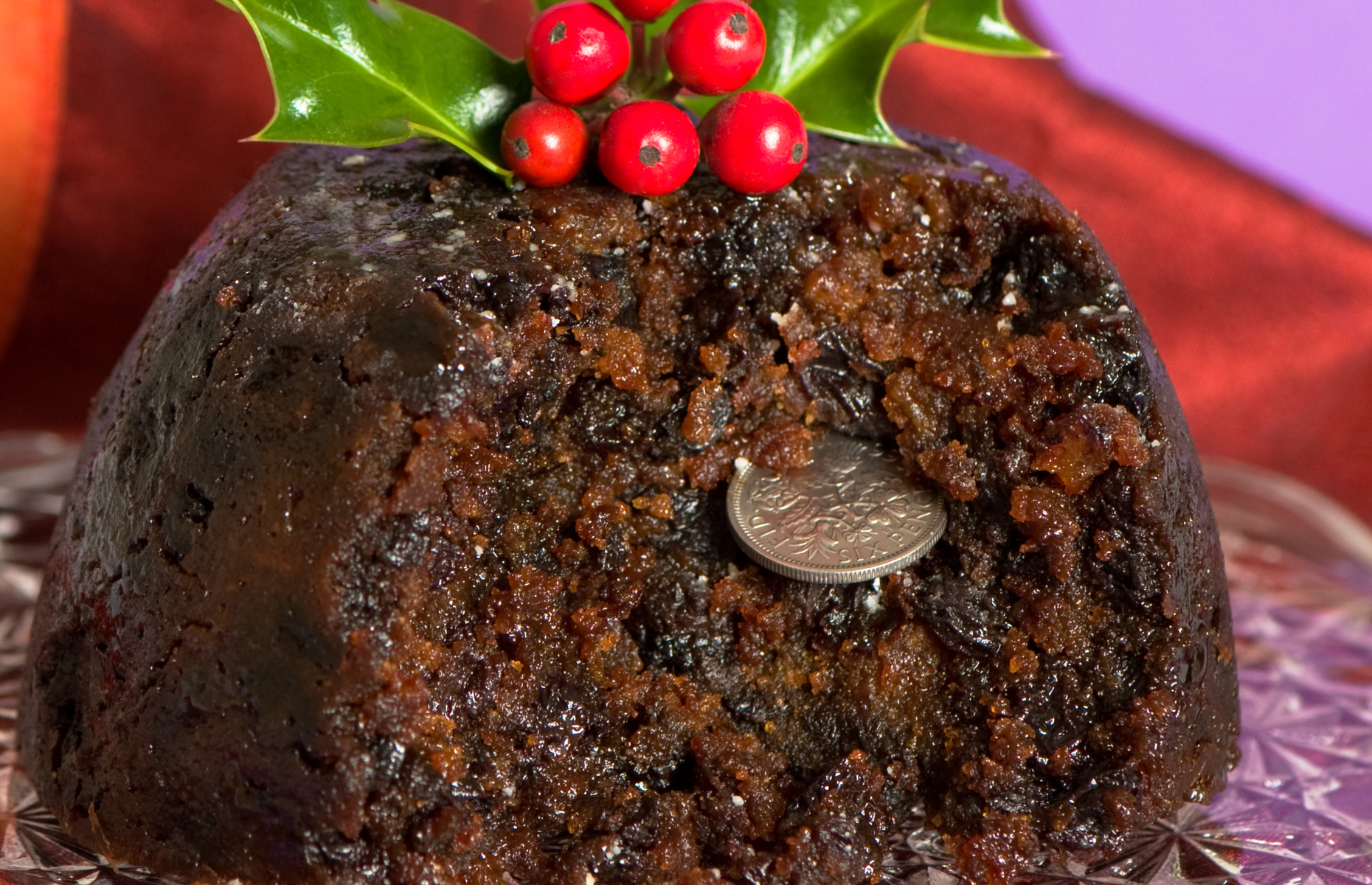 Christmas Pudding Lucky Sixpence.