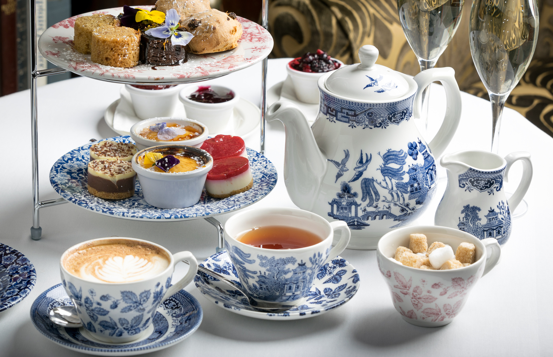 afternoon tea table set up