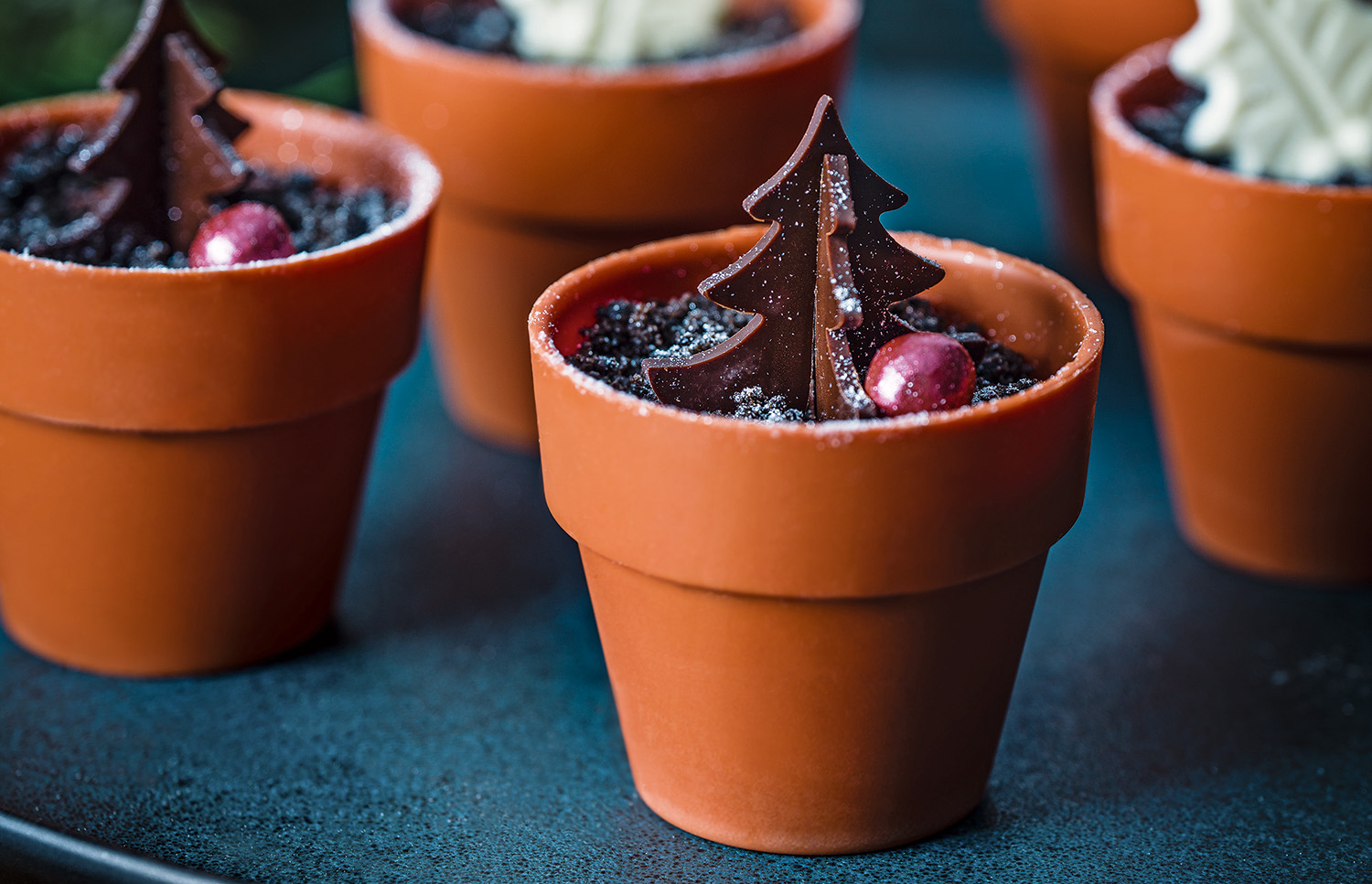 Tesco Finest Black Forest chocolate plant pots