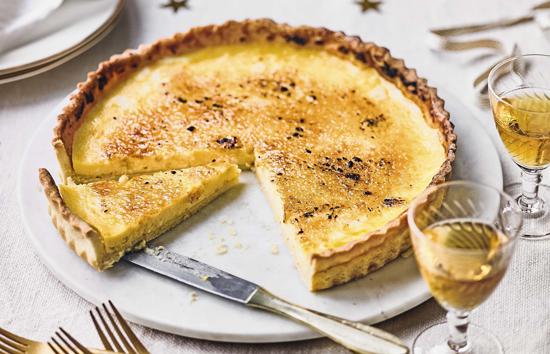 Christmas desserts: caramelised clementine tart (Image: Waitrose & Partners/loveFOOD)