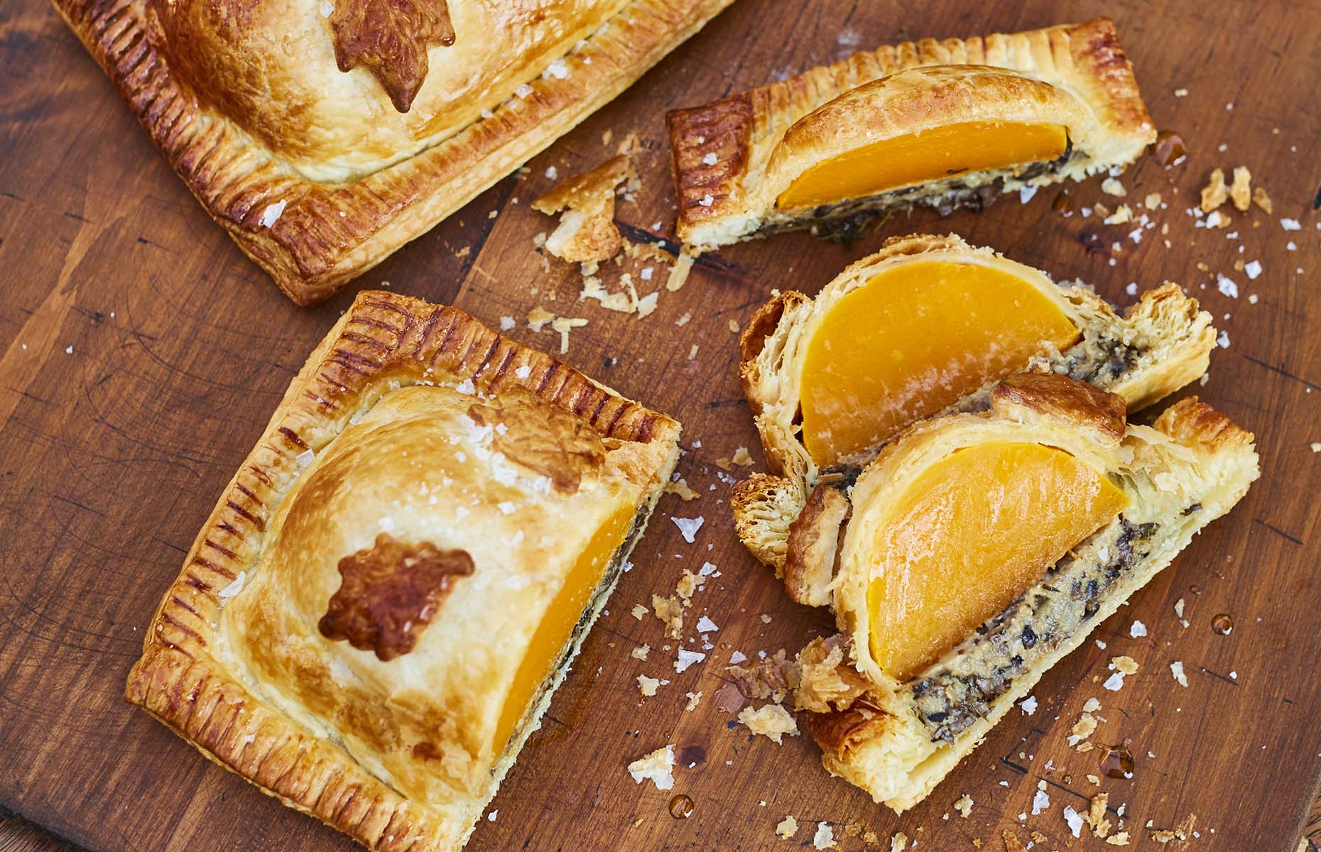 Vegetarian wellington Christmas recipe (Image: Maldon/loveFOOD)