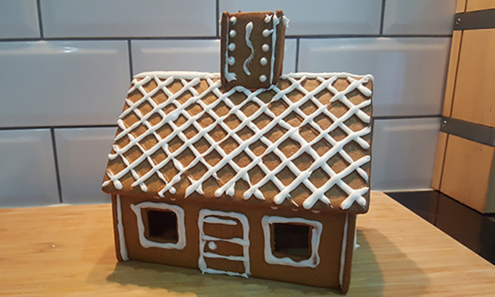 Ikea gingerbread house finished 2021