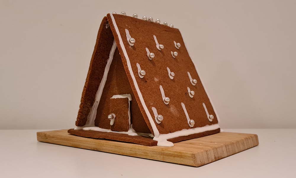 Sainsbury's gingerbread house finished 2021