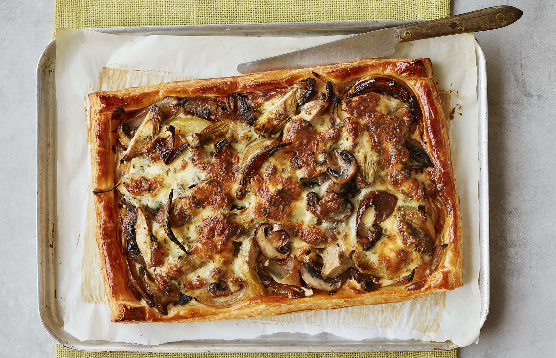 Mary Berry's onion, artichoke and sage tart (Image: Simple Comforts/BBC Books)
