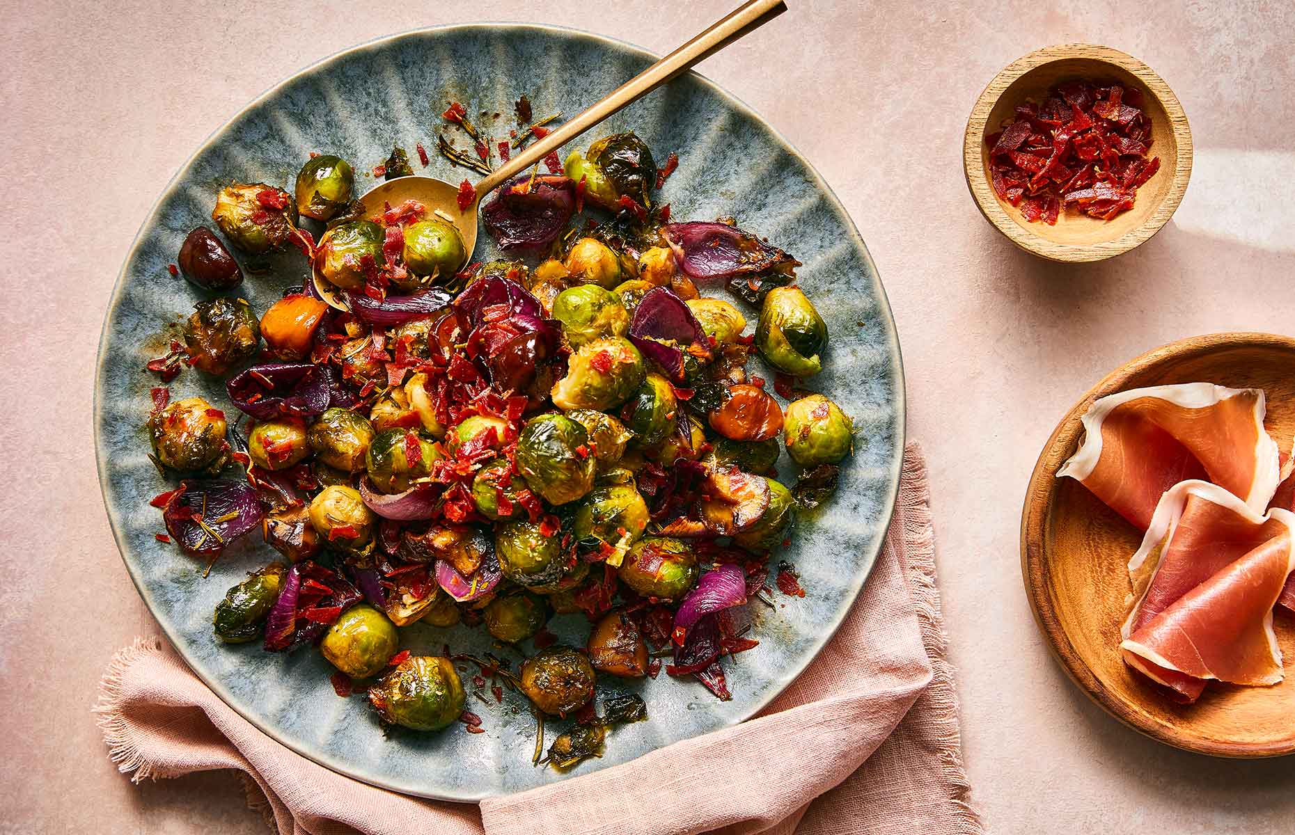 Brussels sprouts with Parma Ham (Image courtesy of Consorzio del Prosciutto di Parma)