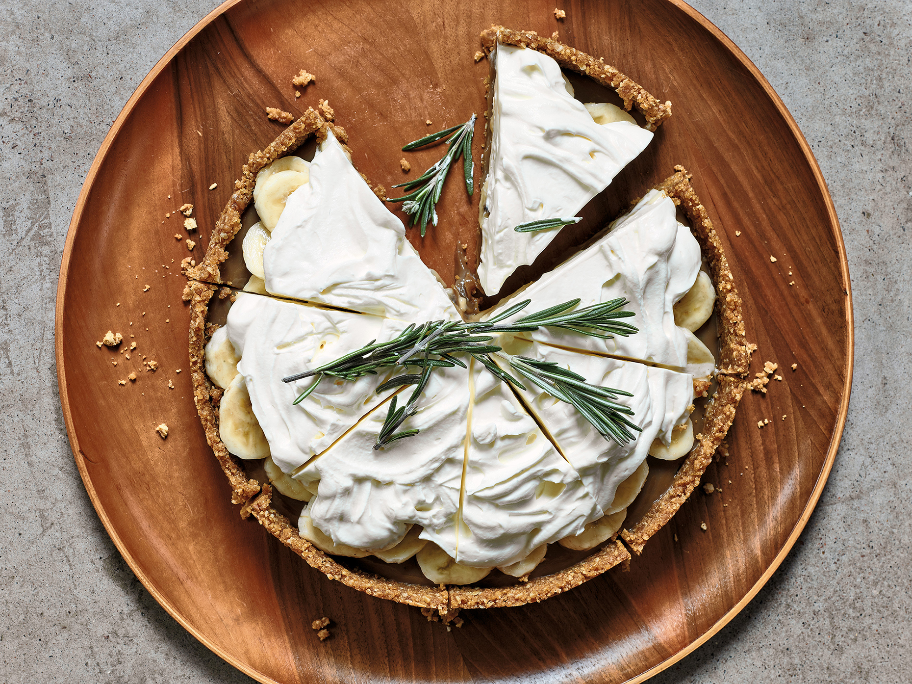 Rosemary banoffee pie (Image: Nadiya’s British Food Adventure/Michael Joseph)