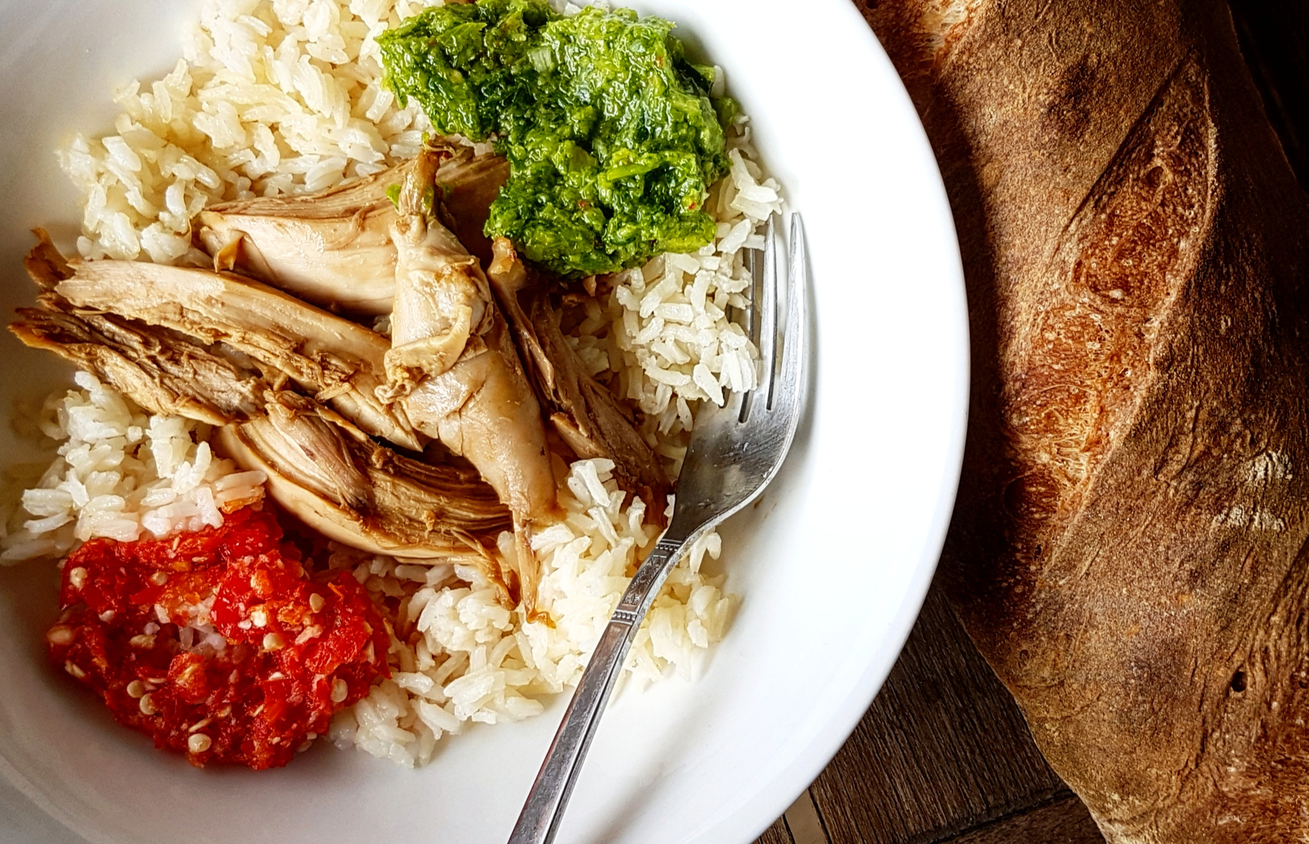 Poached and shredded chicken with rice (Image: yotisot/Shutterstock)