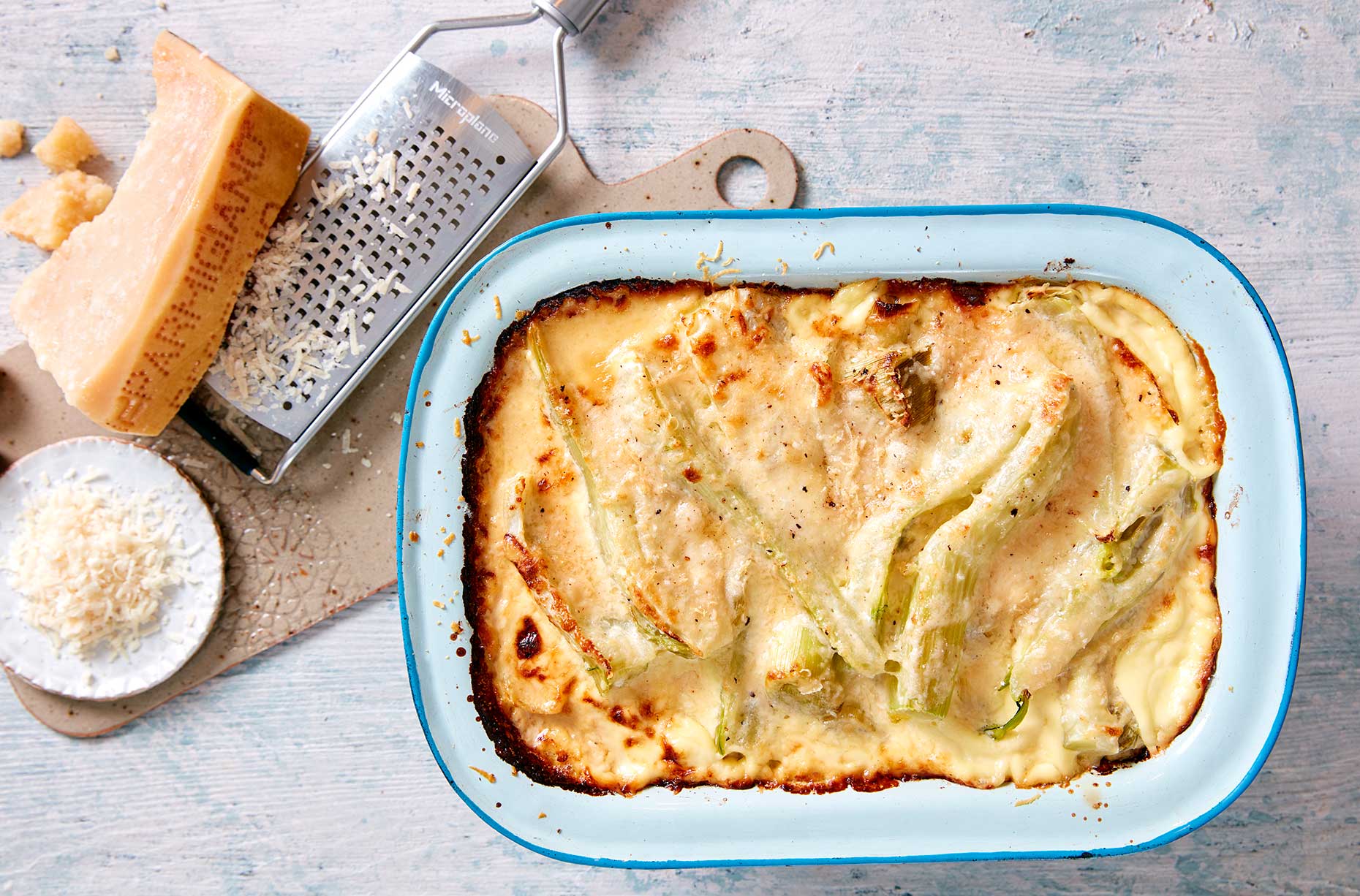 Fennel and Parmesan bake (Image: Photographed and styled at Steve Lee Studios, courtesy of Parmigiano Reggiano)