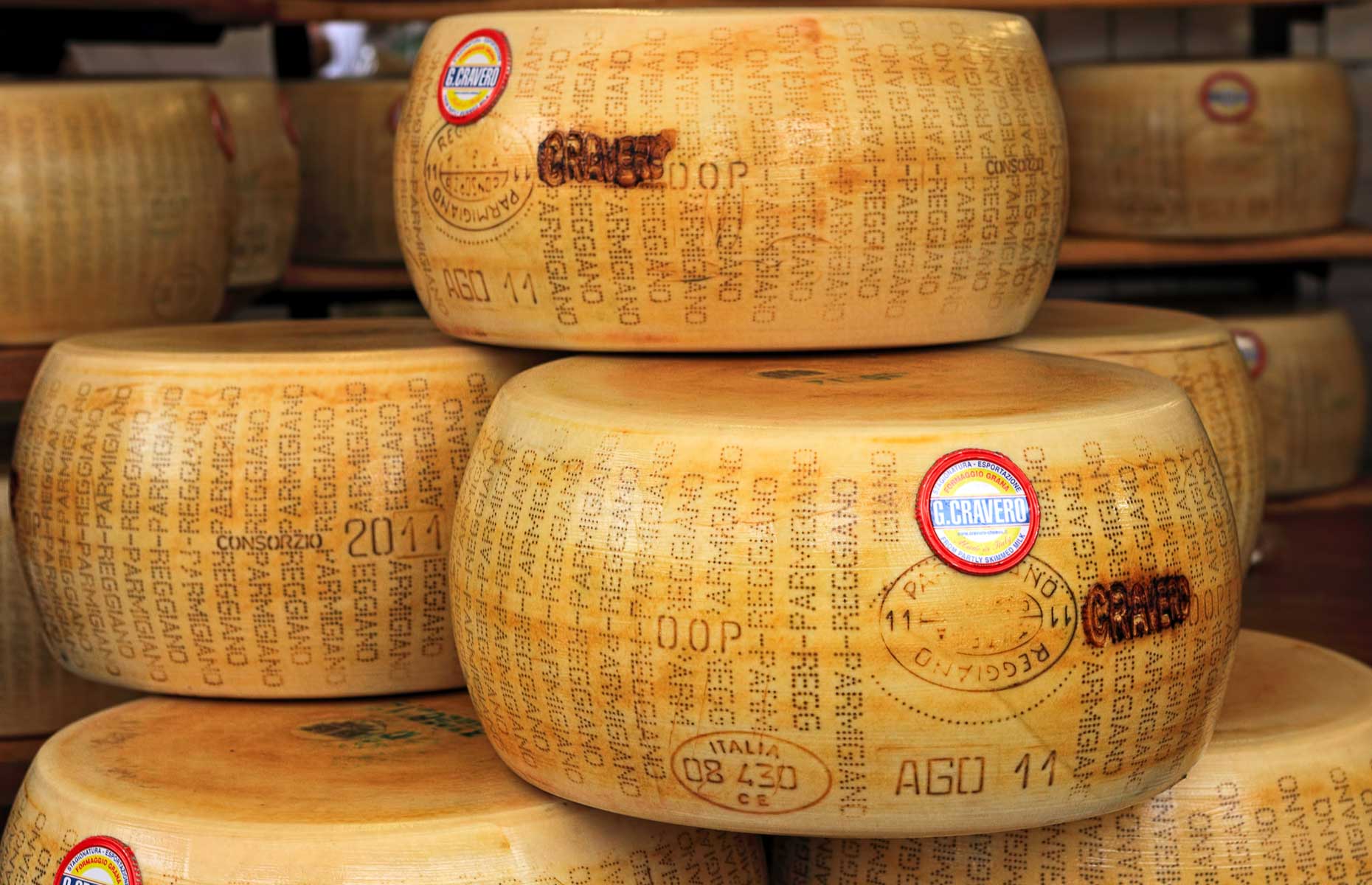 Branded Parmesan wheel (Image: Rostislav Glinsky/Shutterstock)