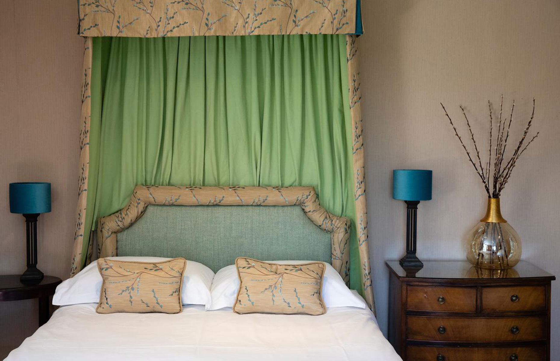 Burleigh Court Restaurant and Hotel bedroom