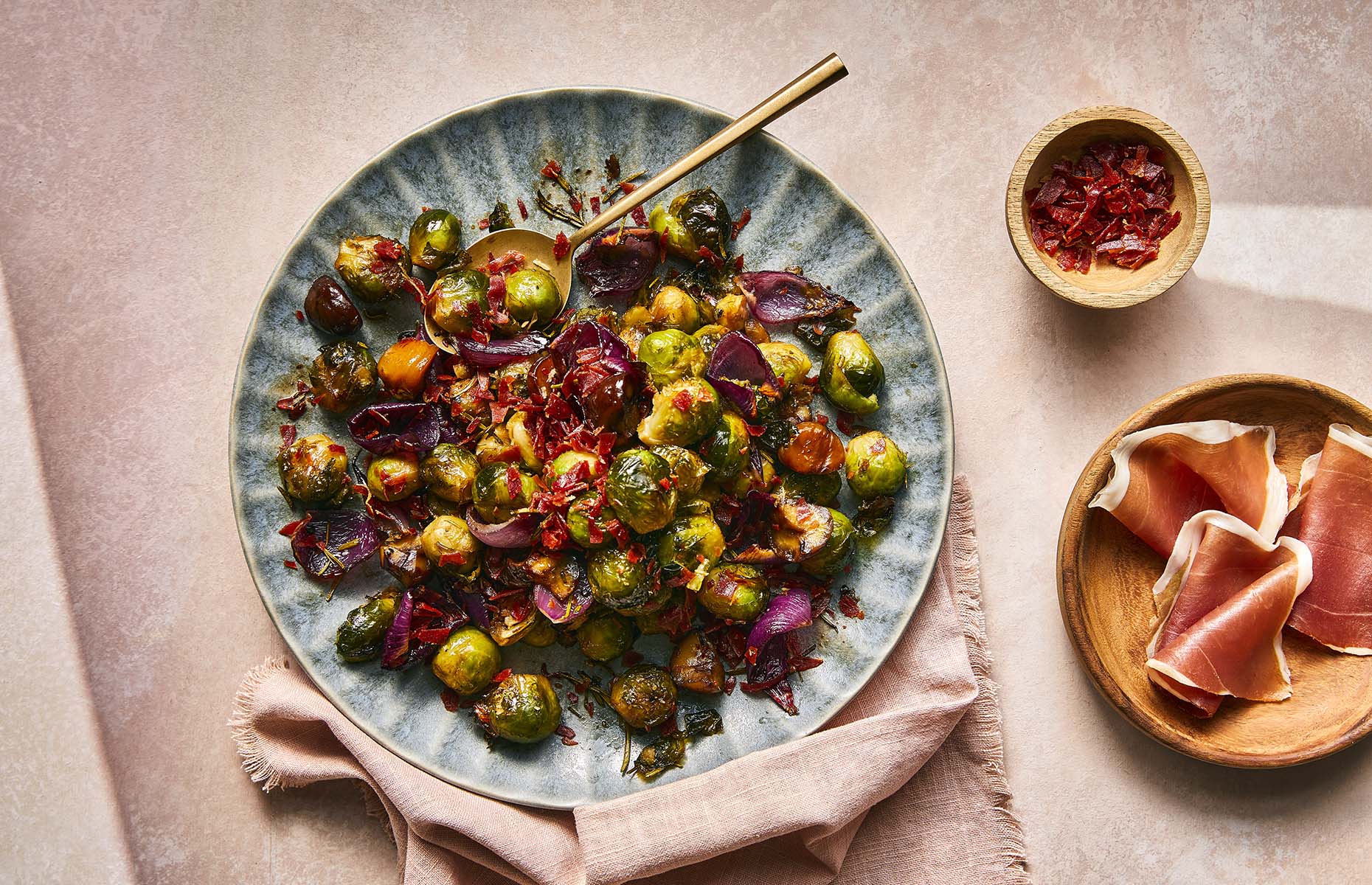 Brussels sprouts with Parma Ham (Image: Prosciutto di Parma/loveFOOD)