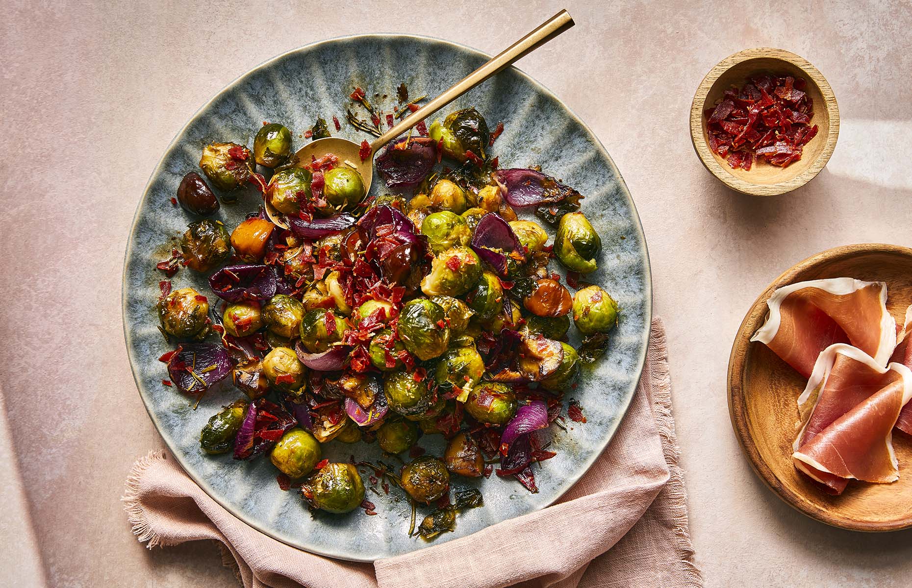 Brussel sprout with Parma Ham (Image: Prosciutto di Parma/loveFOOD)