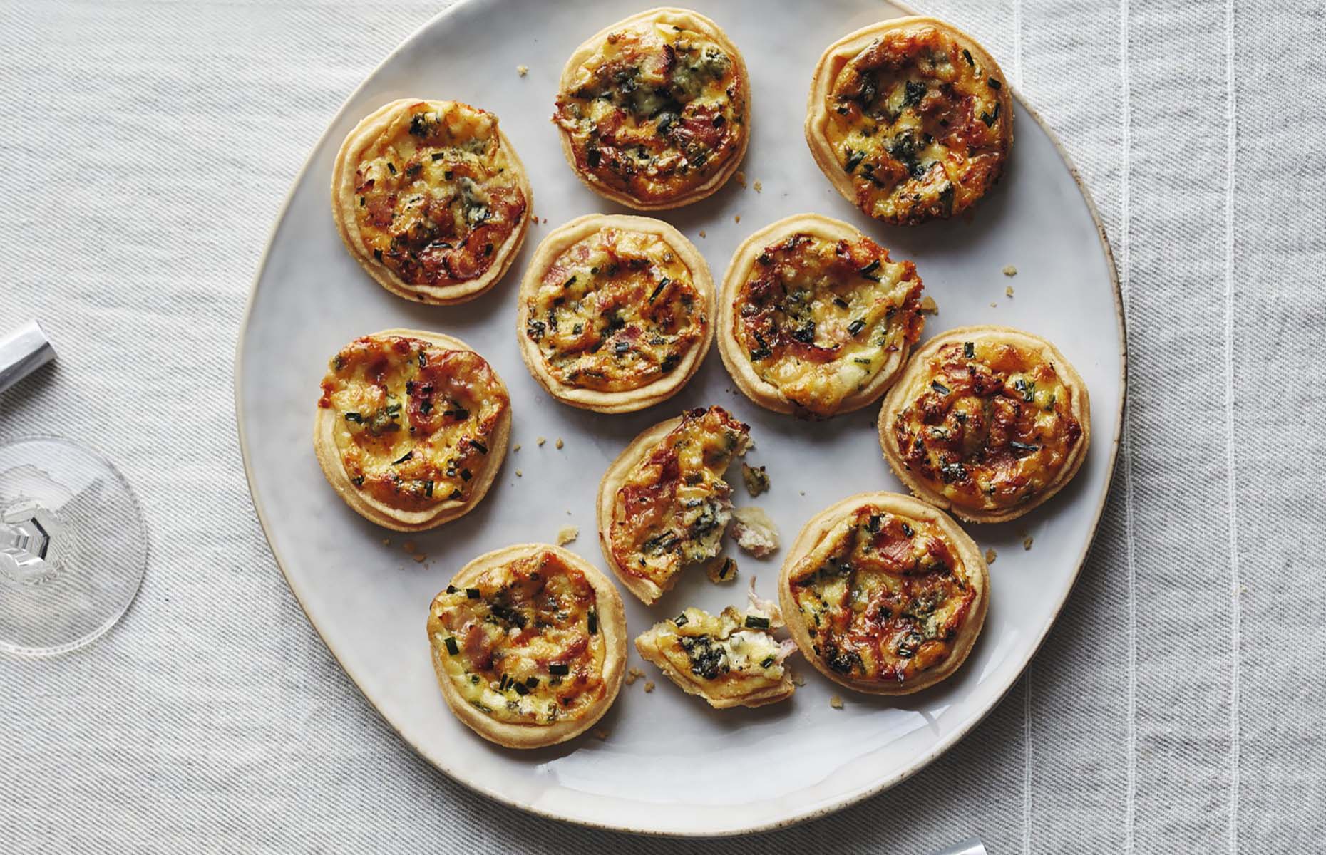 Ham and stilton tarts (Image: Waitrose & Partners/loveFOOD)