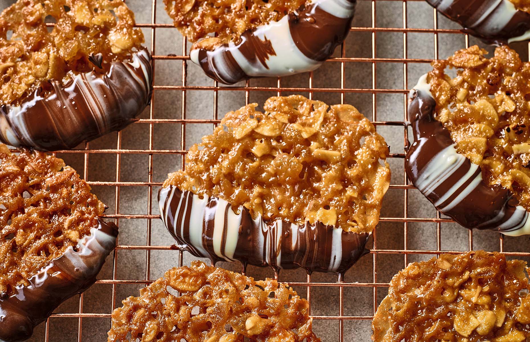 Ginger and almond Florentines (Image: Nadiya Bakes/Michael Joseph)