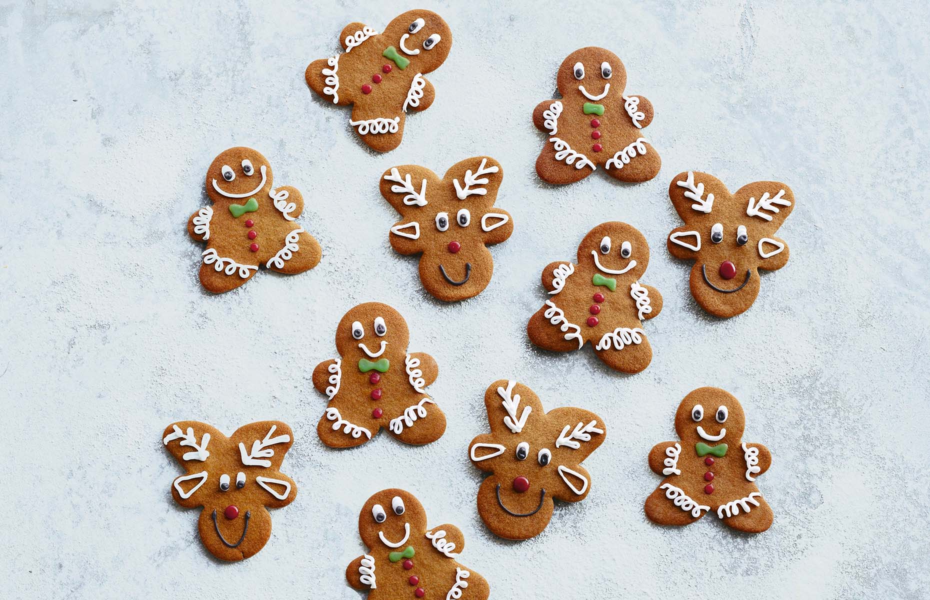 Gingerbread men and reindeer (Image: Waitrose & Partners/loveFOOD)